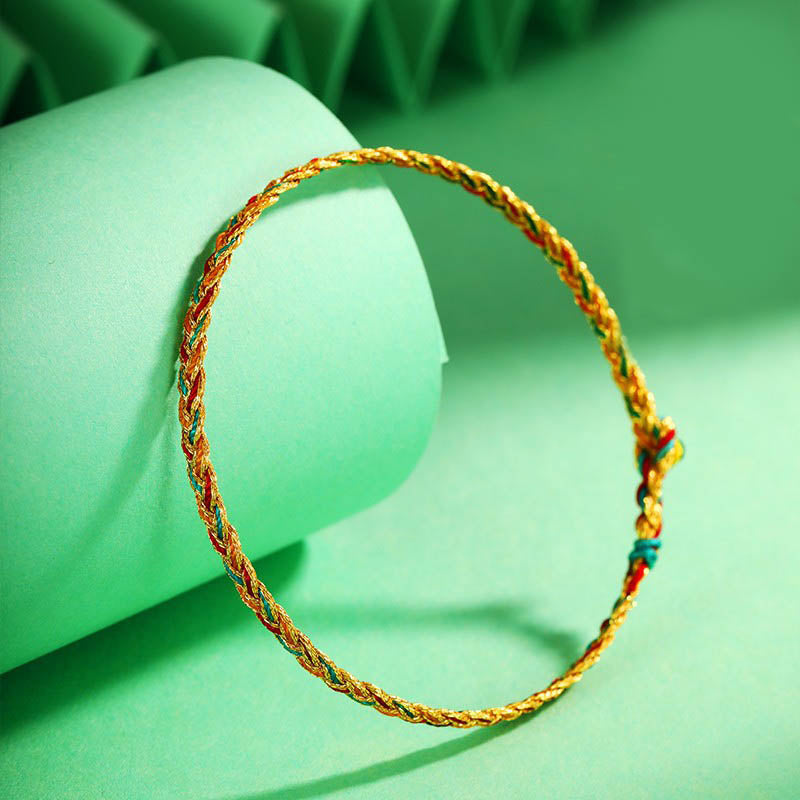 Armband Bunt Drachen Scale Geflochten elastisch farbig handgemacht