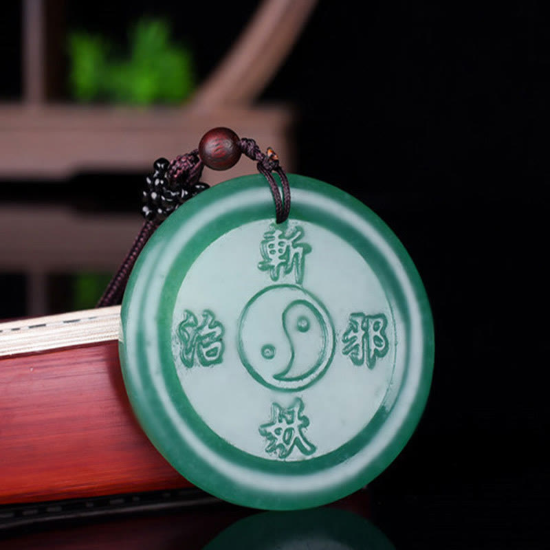 Kette Grüne Aventurin Yin Yang Anhänger Schutz
