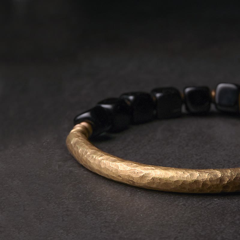 Armband Obsidian Kristall Kupfer - Kraft & Schut