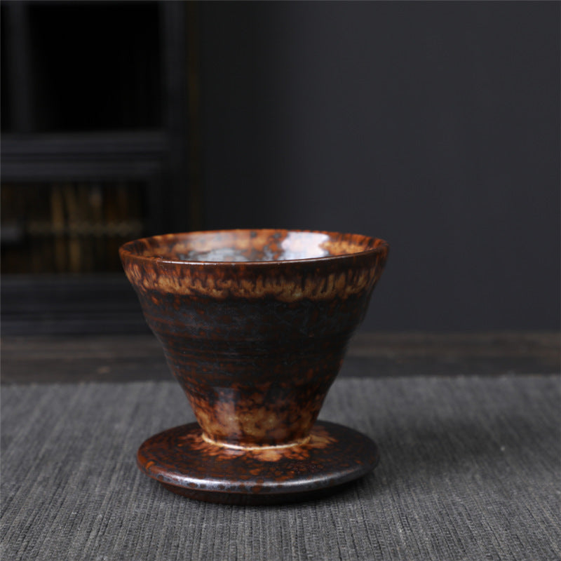 Teebecher Porzellan Vintage Espresso Keramik Braun