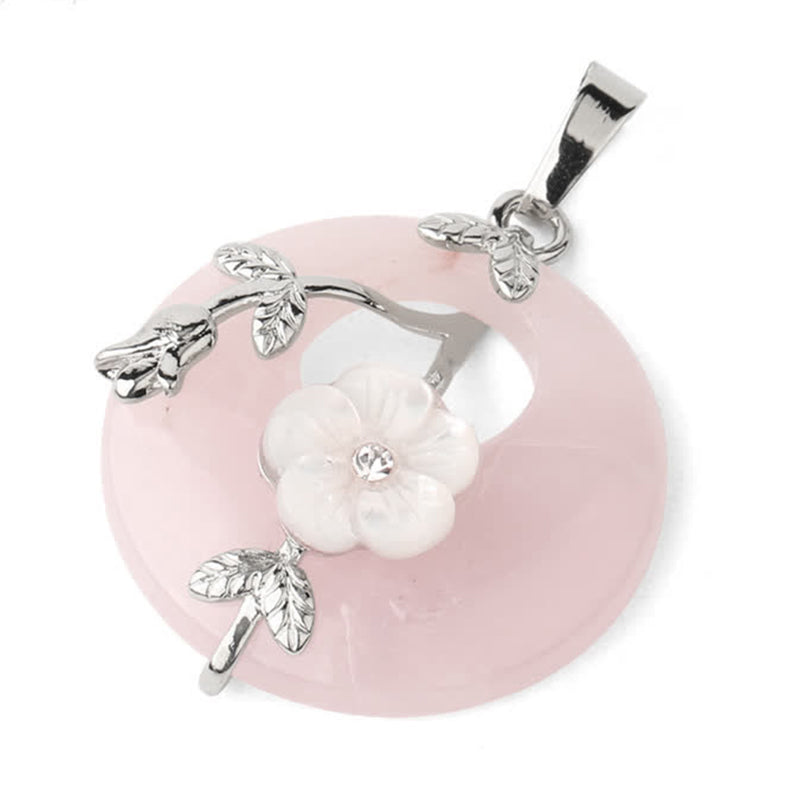 Kette Amethyst Grünaventurin Blume – Heilung & Harmonie – Bild 5 – Rosenquarz Kette Silber Blume Anhänger Naturstein Schmuck