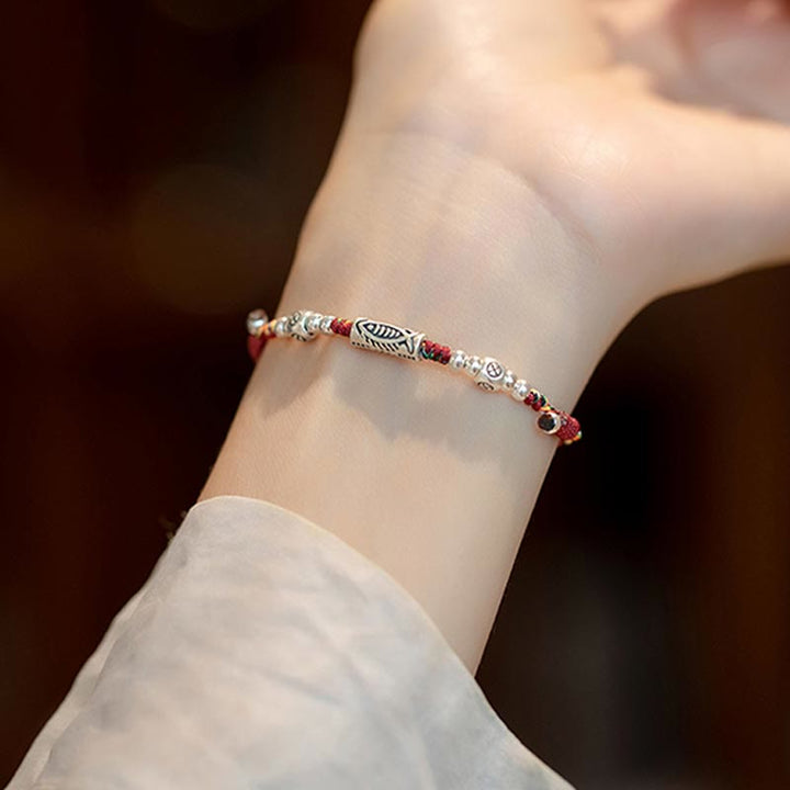 Armband Fußkette Silber Koi Fisch – Glück & Ausdauer