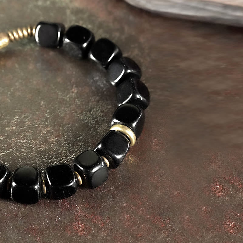 Armband Obsidian Kristall Kupfer - Kraft & Schutz