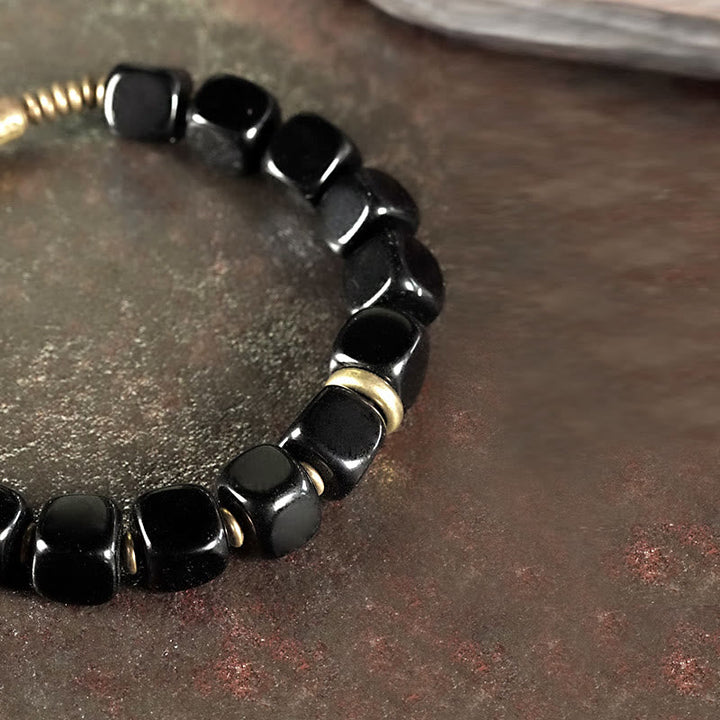 Armband Obsidian Kristall Kupfer - Kraft & Schutz