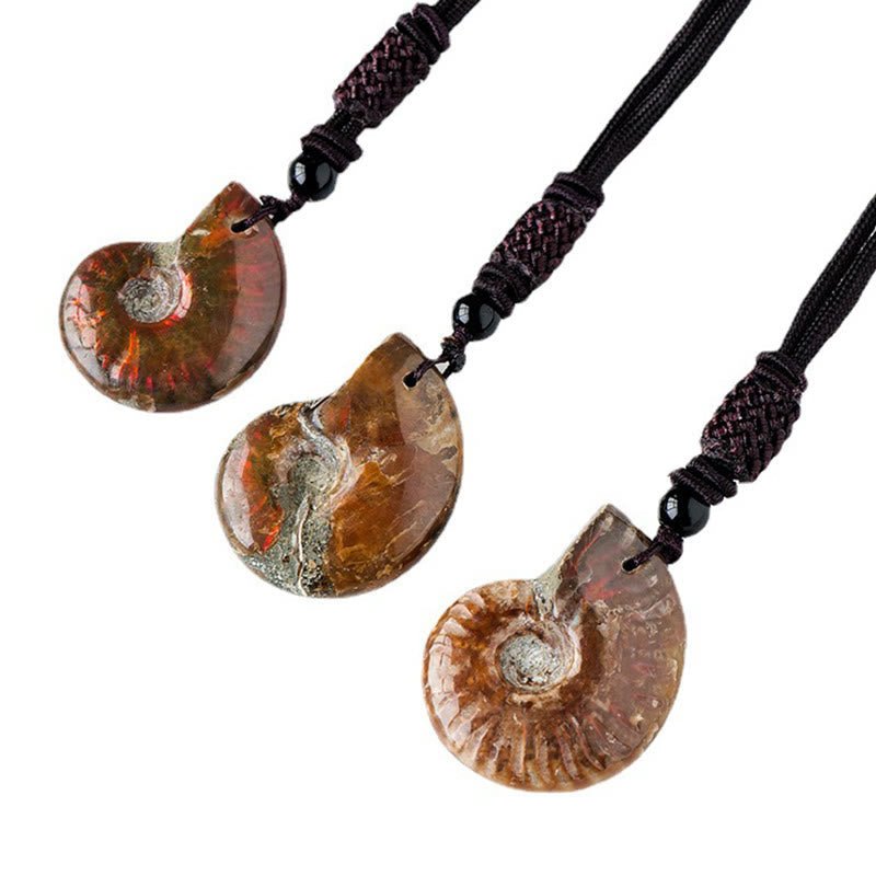 Kette Ammonit Fossilie Natur Heilung Energie