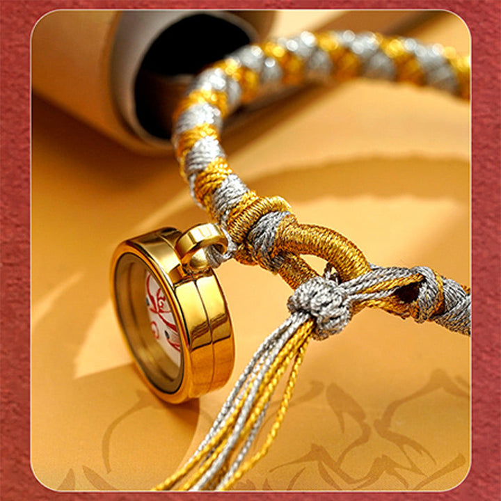 Armband Drachen Glück Wohlstand Energie goldsilber geflochten Seil elegant