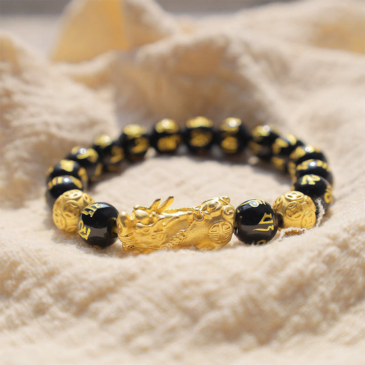 Armband Obsidian Pixiu – Wohlstand