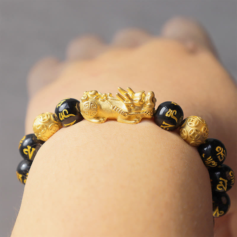 Armband Obsidian Pixiu – Wohlstand
