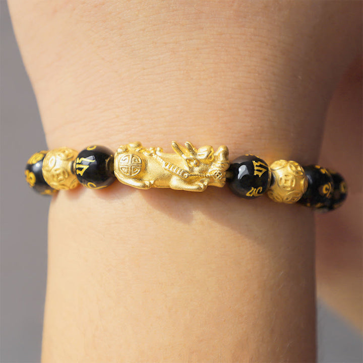 Armband Obsidian Pixiu – Wohlstand