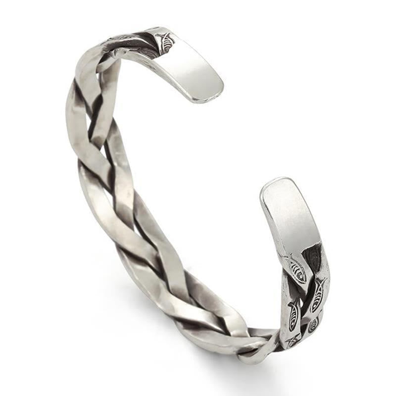 Silbernes Armband mit Koi Fisch Motiv Glück Wohlstand Energie elegantes Design