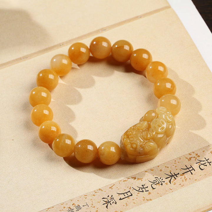 Armband Goldener Seidenjade Pixiu - Heilung