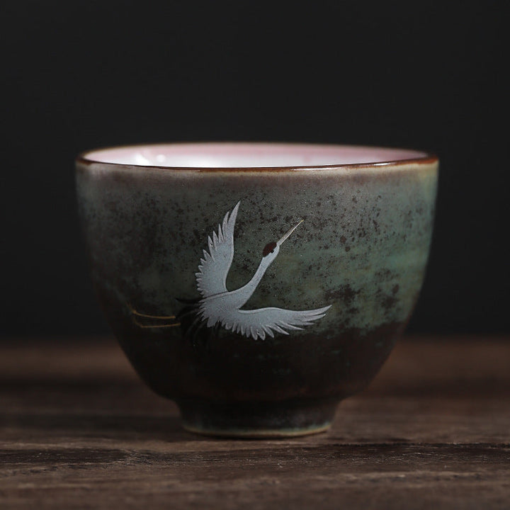 Teetasse Chinesisch Kranich Keramik Mittel (100ml)