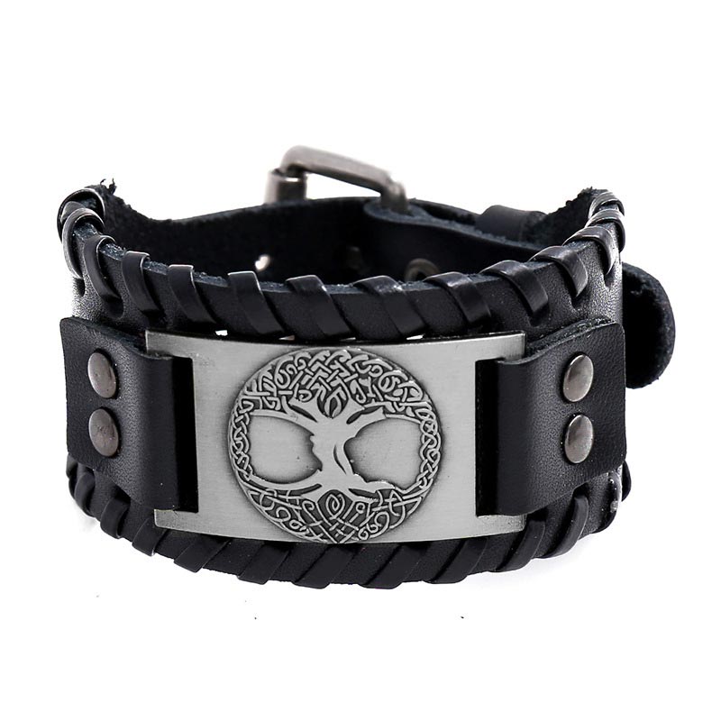 Armband Lebensbaum Leder Braun Vintage - Balance