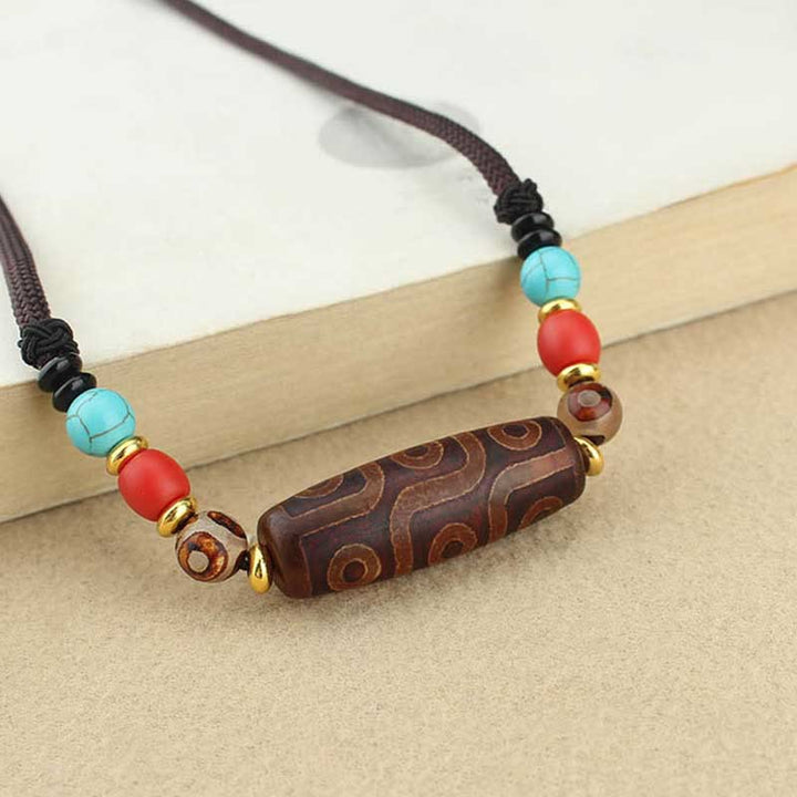 Dzi Kette Schutz Tibetisch Amulett