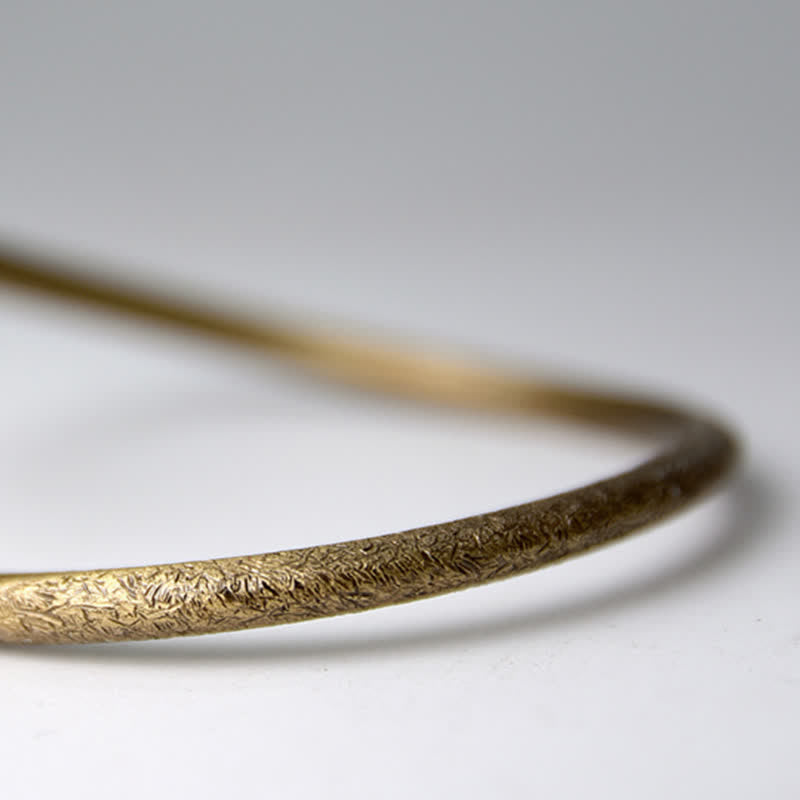 Kupfer Armband mit strukturierter Oberfläche elegant geschwungen Glück Segen