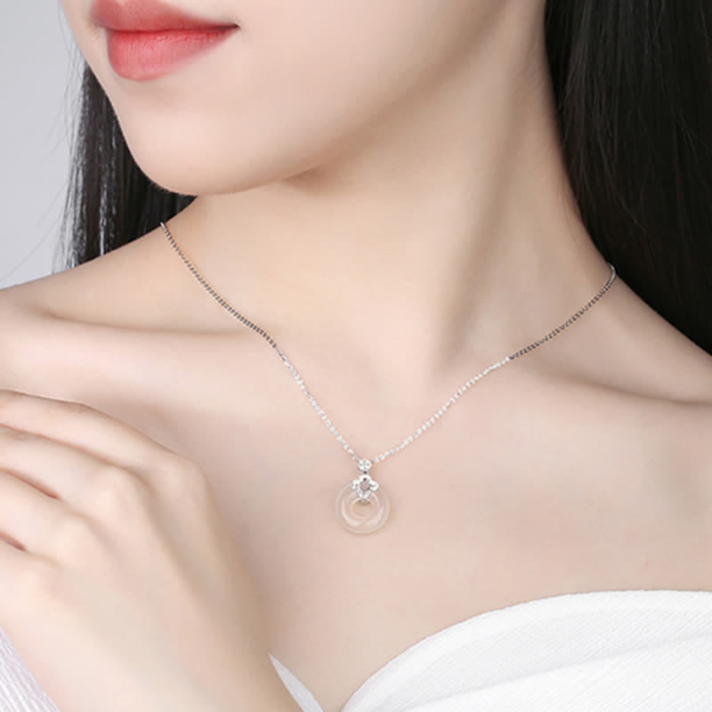 Kette Chalcedon Mnze Sterlingsilber – Frieden
