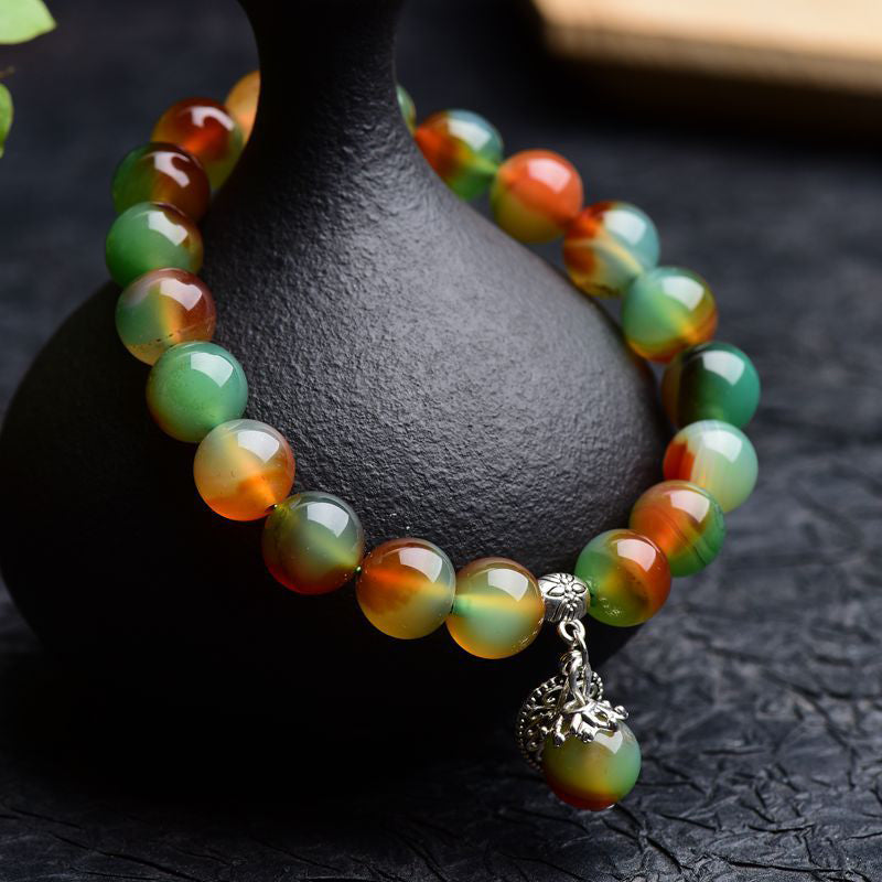 Armband Grüner Achat Tibet Heilung