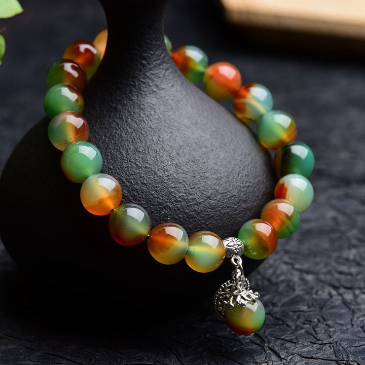 Armband Grüner Achat Tibet Heilung