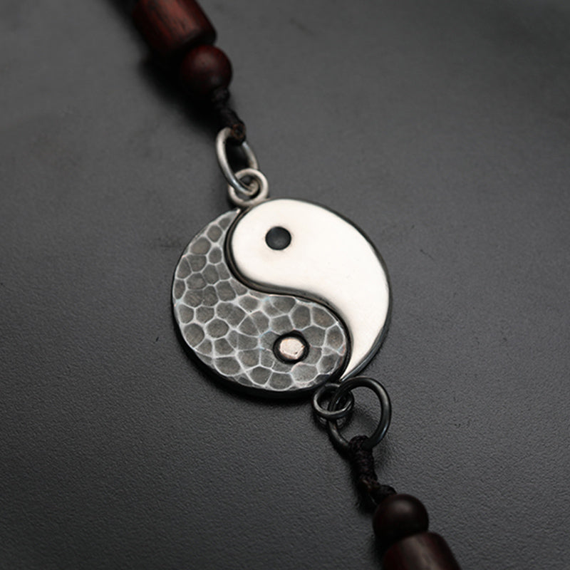 Kette Sterling-Silber Yin Yang Anhänger Balance Symbol