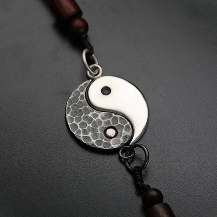 Kette Sterling-Silber Yin Yang Anhänger Balance Symbol