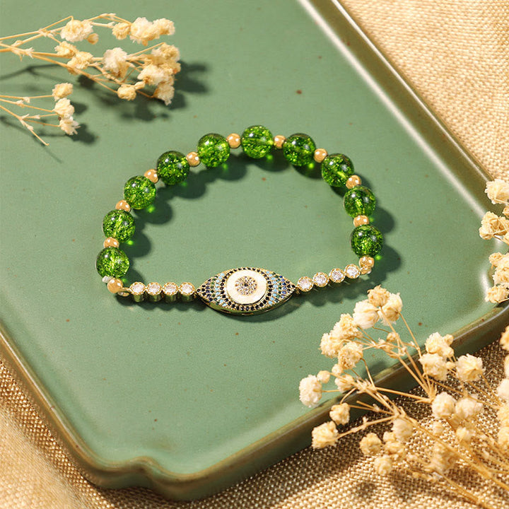 Armband Böses Auge – Glück grüne Perlen Glücksamulett Schmuck