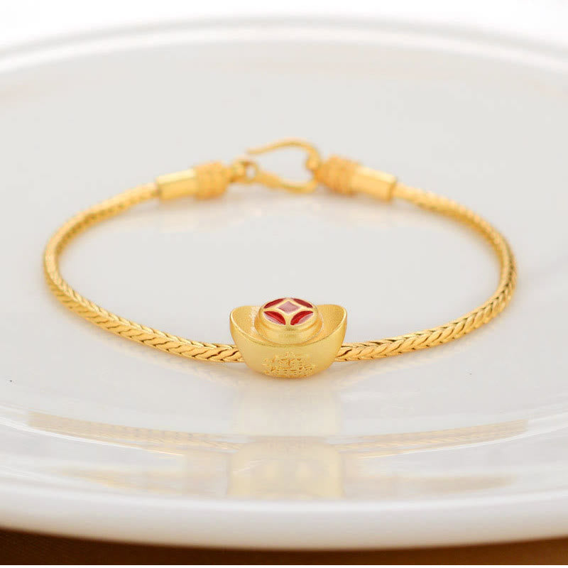 Armband Om Mani Padme Hum – 18K Gold, Glücks-Mantra & Ruhe
