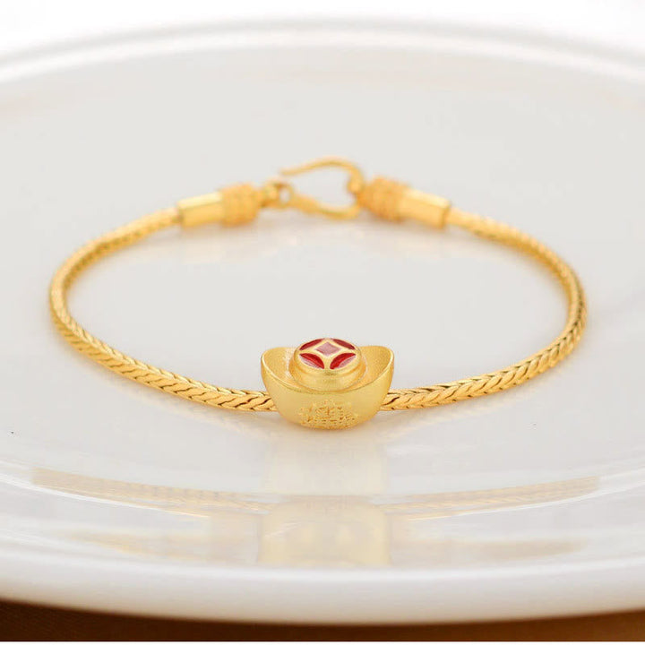 Armband Om Mani Padme Hum – 18K Gold, Glücks-Mantra & Ruhe