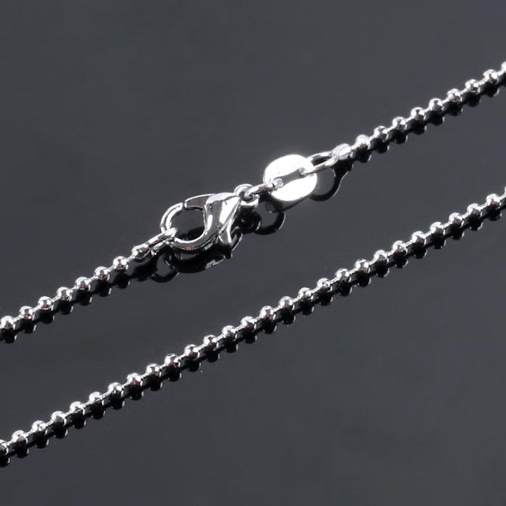 Schwarze Hämatit Kette mit silberner Schließe Naturstein Verschluss Schmuck