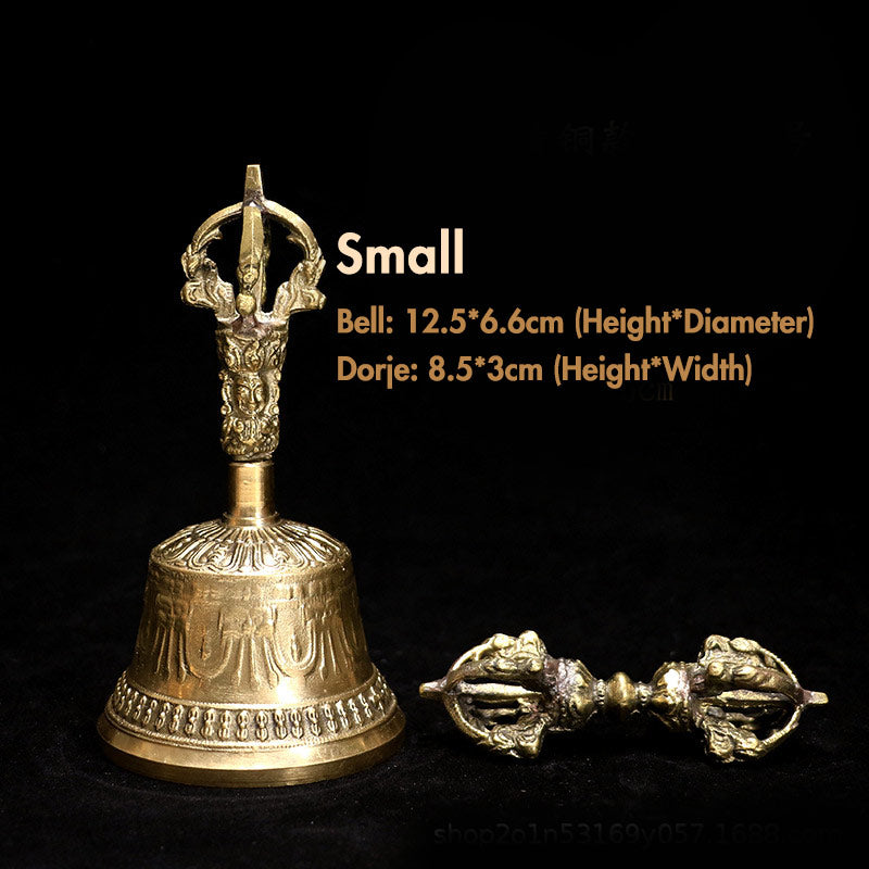 Meditation Mit Klangschale Glocke Dorje Gold / Klein