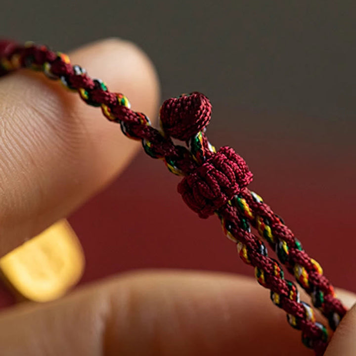Armband Weiße Jade Cyan Jade Glück Wohlstand geflochten rot Handgelenk getragen