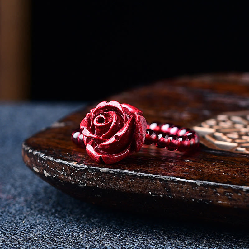 Ring Granat Zinnober Pixiu – Glück & Schutz