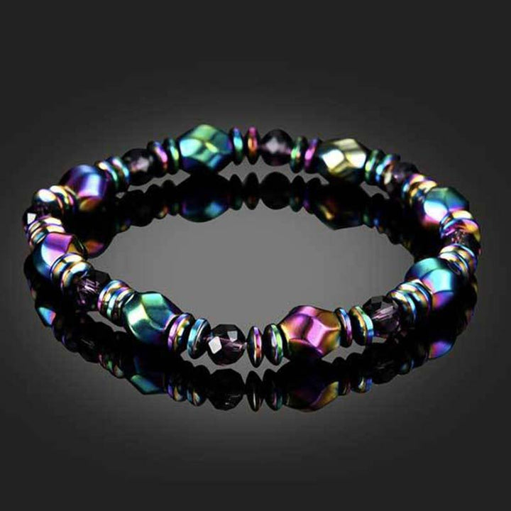 Armband Regenbogen Hämatit – Wohlbefinden elastisches Schmuckstück Naturstein