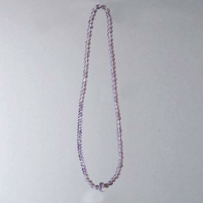 Amethyst Kristall Armband mit Perlen lila Heilstein Schmuck