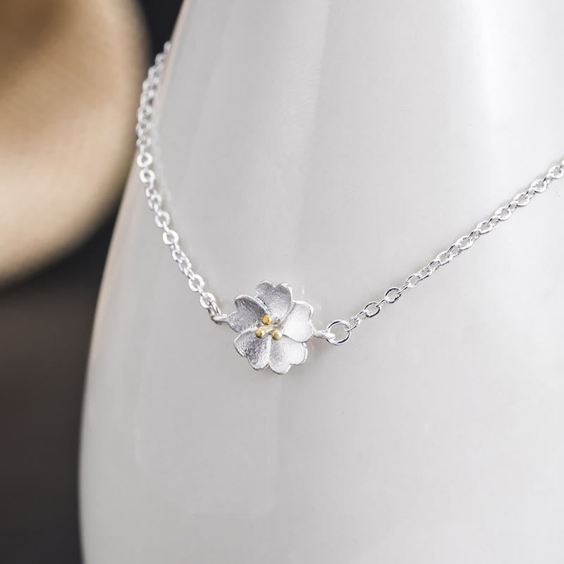 Silbernes Blüten-Armband 925 Silber – Segen zart elegant getragen