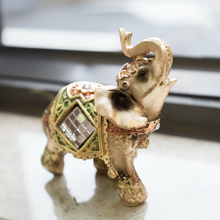 Elefant Figur Deko grün