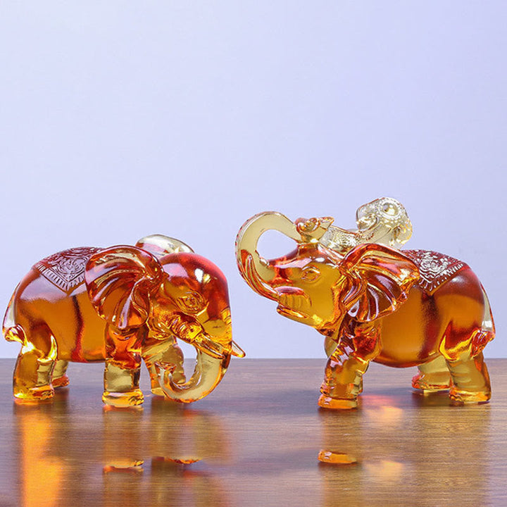 Elefant Figur Gelb Liuli Kristall Deko