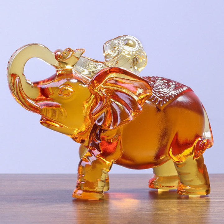 Elefant Figur Gelb Liuli Kristall Feng Shui