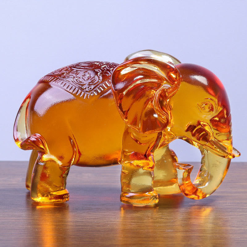 Elefant Figur Gelb Liuli Kristall Glücksbringer
