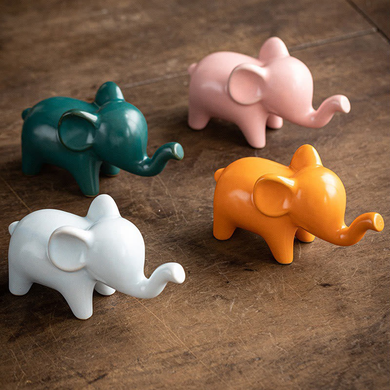 Elefant Figur Keramik Deko Feng Shui