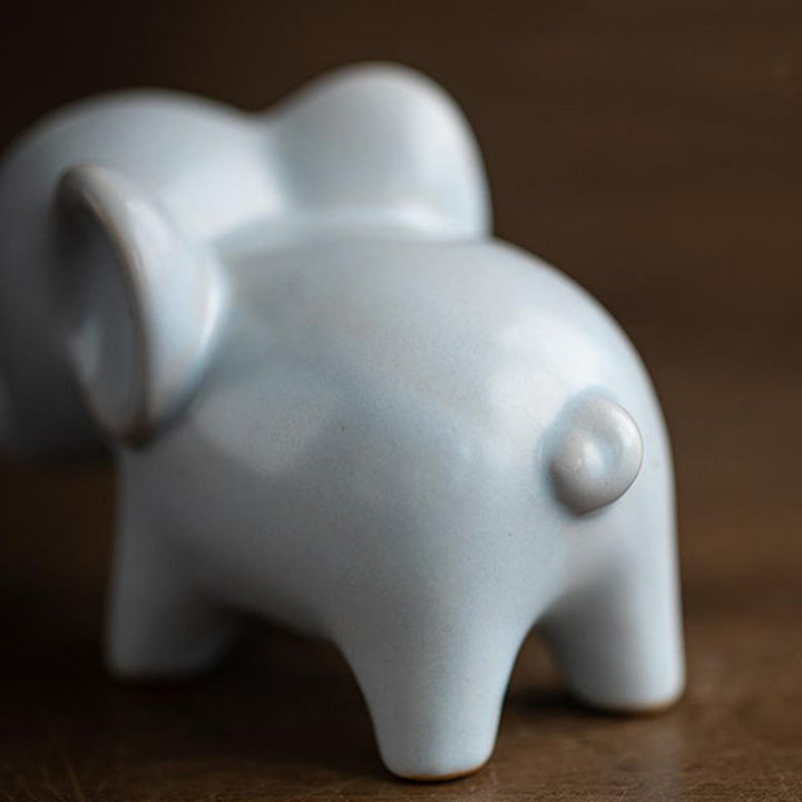 Elefant Figur Keramik Deko Statue