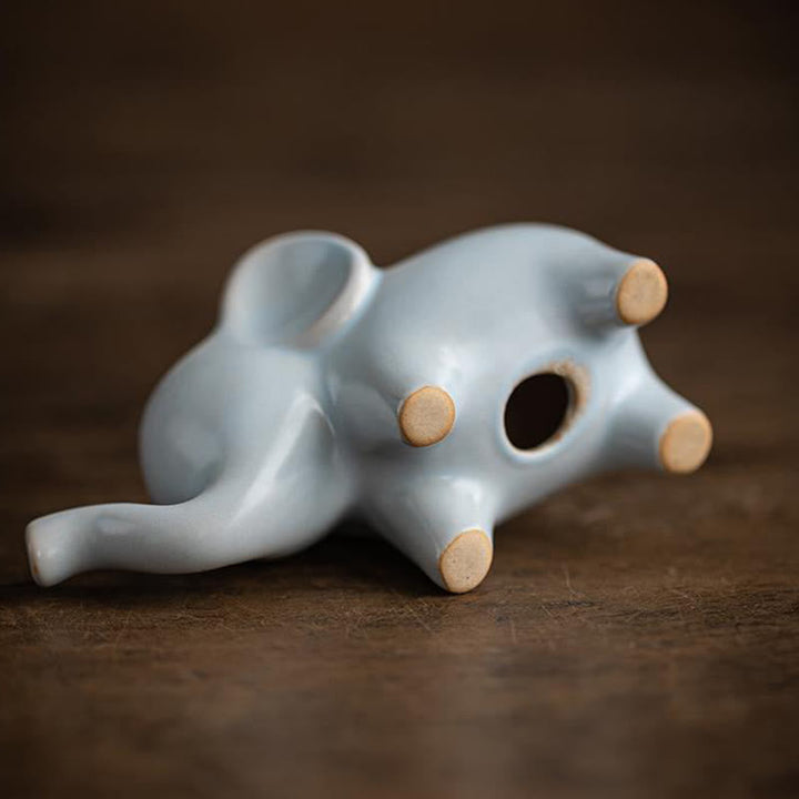 Elefant Figur Keramik Deko Symbol