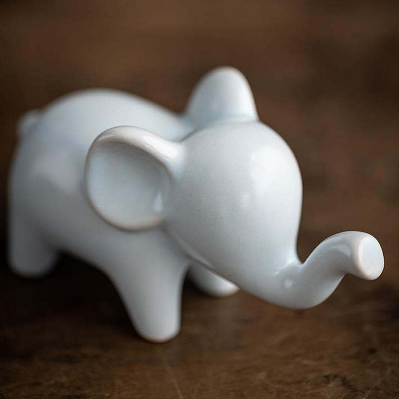 Elefant Figur Keramik Deko Wohnzimmer