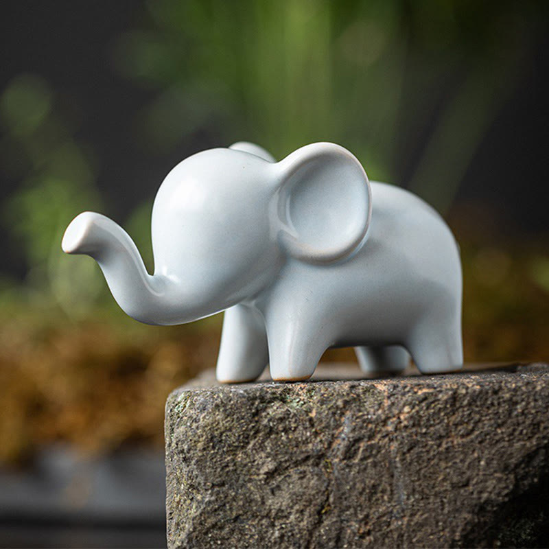 Elefant Figur Keramik Deko