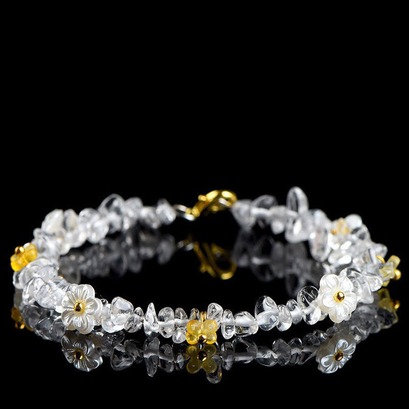 Armband Erdbeerquarz Aquamarin
