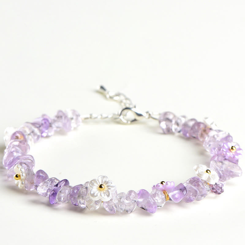 Armband Erdbeerquarz Aquamarin