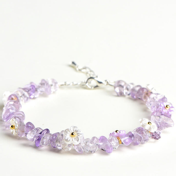 Armband Erdbeerquarz Aquamarin