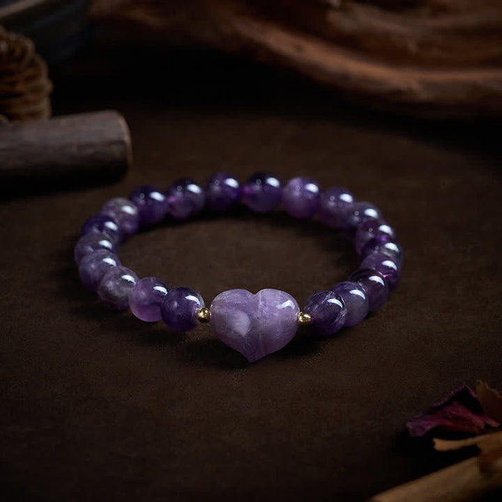 Armband Erdbeerquarz Grüner Aventurin – Liebe mit Herz Perlen Schmuck