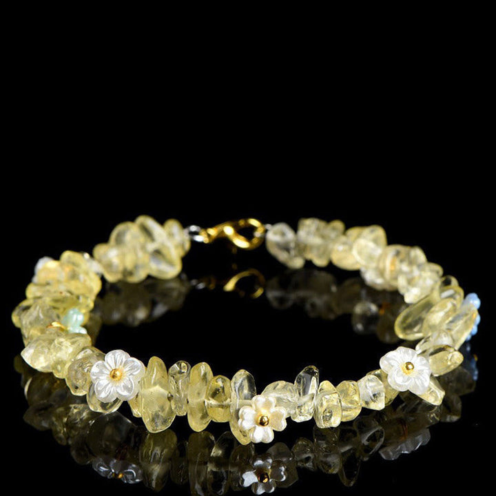 Armband Erdbeerquarz Aquamarin