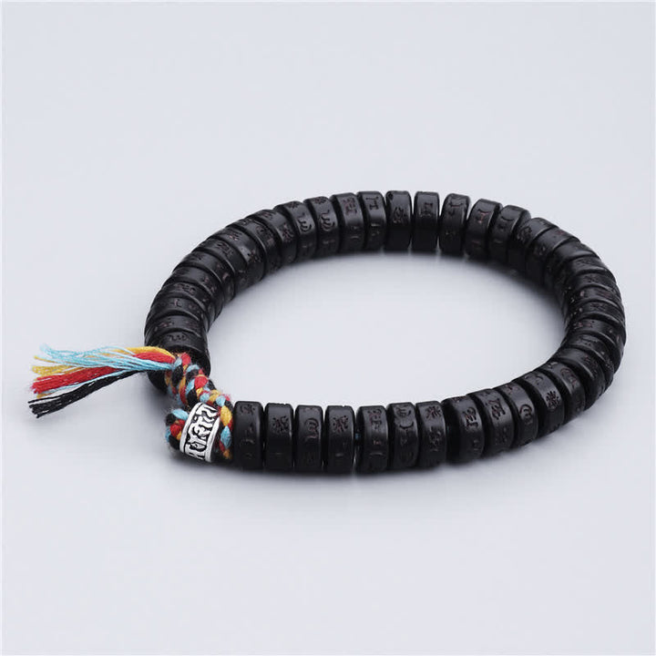 Armband Kokosnuss Perlen "Om Mani Padme Hum" Mantra