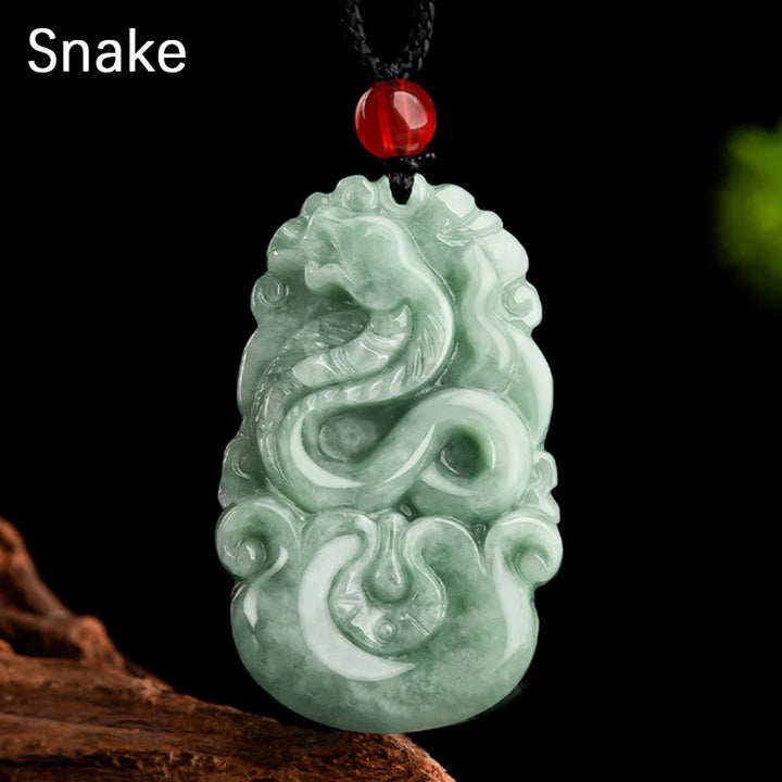 Kette Jade zwölf Tierkreis Natur – Glück – Schlange